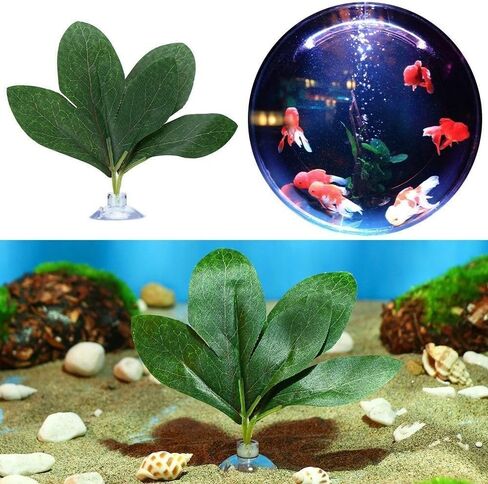Yawtncyw 1Pc Green Betta Hammock Bed Leaf Artificial Silk Plants Aquarium Pad Artificial Fish Tank Rest Spawning Bed with Suction Cup Aquarium Fish Tank Plant Leaves Aquarium Décor Plastic Plants in Kuwait