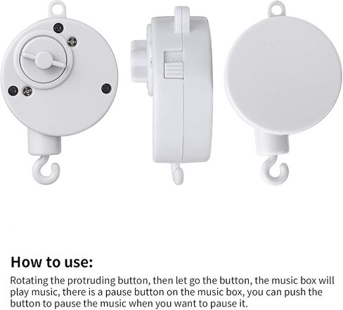 23 inch Baby Crib Mobile Bed Bell Holder Arm Bracket, with Music Box, The Claw Part can be Adjusted Width-DIY Toy Decoration in Saudi Arabia