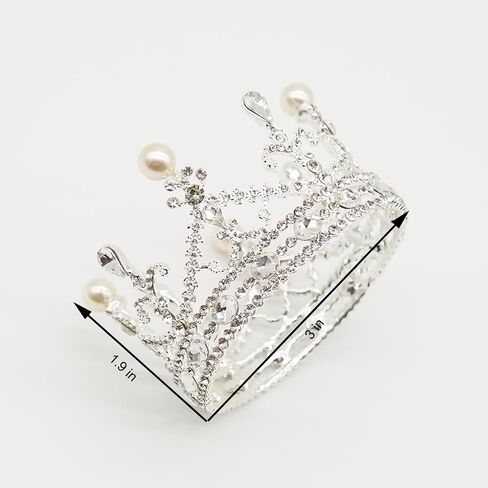 Zeroest Newborn Photography Prop Rhinestone Tiara Crown | Newborn Baby Photoshoot Props, Princess Tiara for Infant Photo Shoots, Birthday Party in Saudi Arabia
