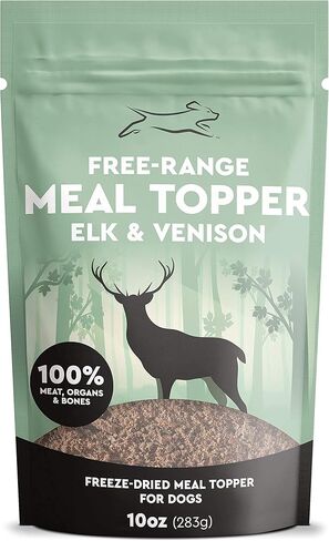 EBPP طعام الكلاب ذو النطاق الحر 10 أونصة - طعام الكلاب الخام المجفف بالتجميد - إضافات طعام الكلاب من الأيائل ولحم الغزال - صنع في الولايات المتحدة الأمريكية in Kuwait