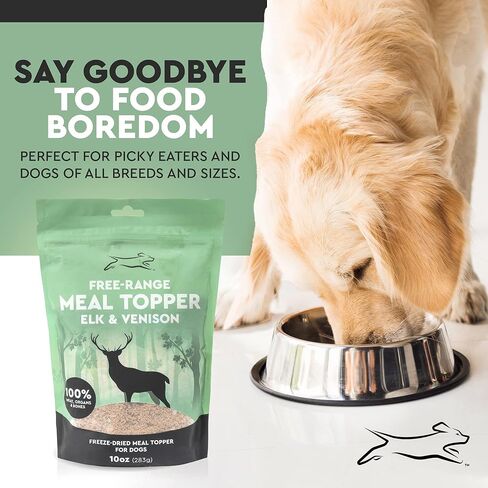 EBPP طعام الكلاب ذو النطاق الحر 10 أونصة - طعام الكلاب الخام المجفف بالتجميد - إضافات طعام الكلاب من الأيائل ولحم الغزال - صنع في الولايات المتحدة الأمريكية in Kuwait