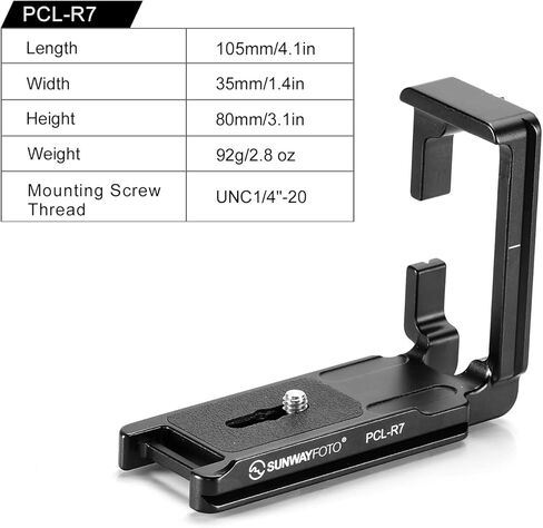 SUNWAYFOTO L-Bracket for Canon Eos R7 Arca Swiss Quick Release L Plate in Saudi Arabia
