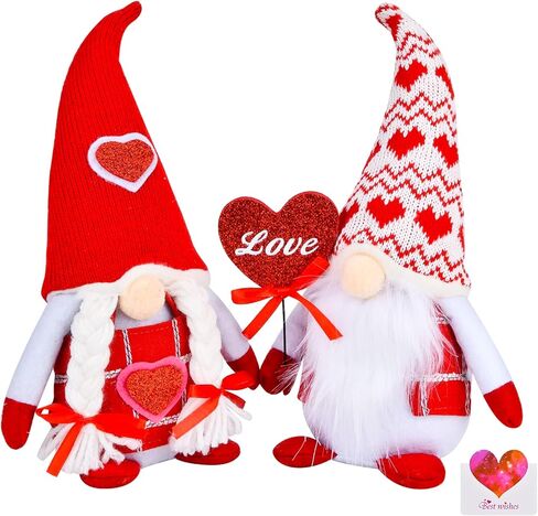 عيد الحب التماثيل القطيفة للزينة المنزل الجدول الحلي الاسكندنافية Tomte Elf جنوم هدايا عيد الحب لديكورات عيد الحب in Kuwait