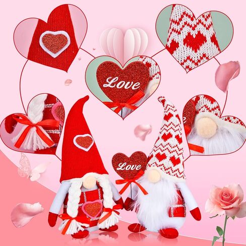 عيد الحب التماثيل القطيفة للزينة المنزل الجدول الحلي الاسكندنافية Tomte Elf جنوم هدايا عيد الحب لديكورات عيد الحب in Kuwait
