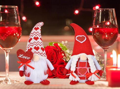 عيد الحب التماثيل القطيفة للزينة المنزل الجدول الحلي الاسكندنافية Tomte Elf جنوم هدايا عيد الحب لديكورات عيد الحب in Kuwait