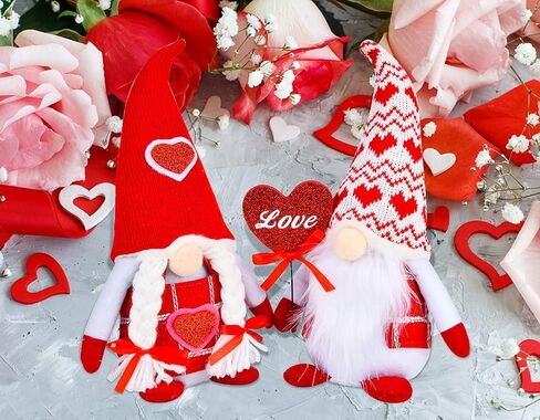 عيد الحب التماثيل القطيفة للزينة المنزل الجدول الحلي الاسكندنافية Tomte Elf جنوم هدايا عيد الحب لديكورات عيد الحب in Kuwait