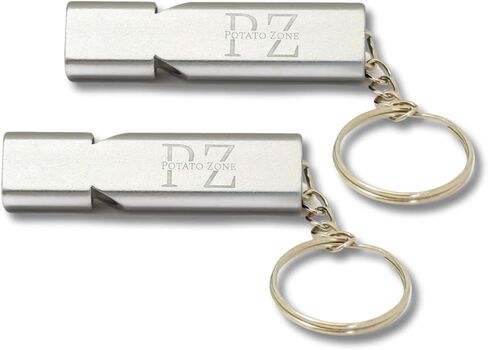 Potato Zone Emergency Whistle – Survival Keychain Whistle Emergency – 120db Loud Safety Whistle for Protection, Camping, Hiking, Sports, Dog Training – Portable Metal Whistle in Kuwait