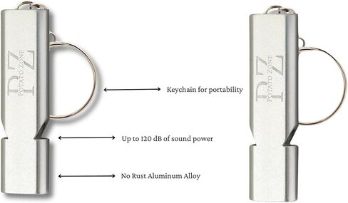 Potato Zone Emergency Whistle – Survival Keychain Whistle Emergency – 120db Loud Safety Whistle for Protection, Camping, Hiking, Sports, Dog Training – Portable Metal Whistle in Kuwait