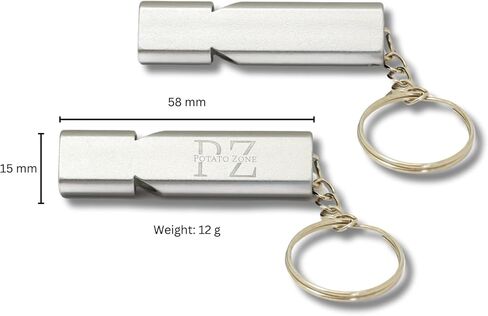 Potato Zone Emergency Whistle – Survival Keychain Whistle Emergency – 120db Loud Safety Whistle for Protection, Camping, Hiking, Sports, Dog Training – Portable Metal Whistle in Kuwait