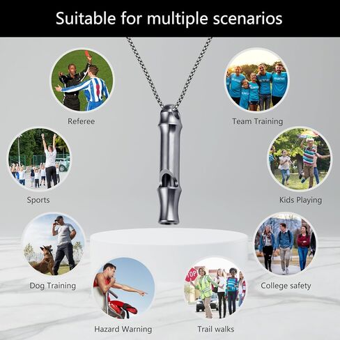 صفارة طوارئ من فروتين، صفارات نجاة من التيتانيوم 120 ديسيبل مع سلسلة مفاتيح بحبل قصير للمشي لمسافات طويلة والتخييم والصيد وركوب القوارب وتدريب الكلاب، قلادة صفارة صغيرة لإنقاذ الحياة in Kuwait