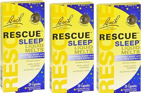 Bach Rescue Sleep Liquid Melts, Dissolvable Capsules 28 ea ( Pack of 3 ) in Saudi Arabia