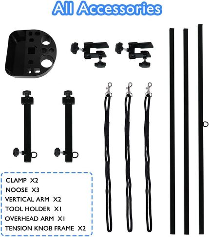 LEIBOU H-shape Pet Grooming Table Arm with Tool Holder Noose and Clamp for Dogs and Cats Heavy Duty Aluminum Alloy Frame with 35.4" Adjustable Height and 36.2" ~ 50" Adjustable Width in Saudi Arabia