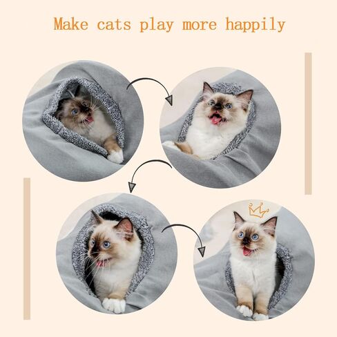 Cat Tunnel, Cat Toys for Indoor Cats, 43×6 Inch Collapsible Large Cat Tunnel, 4-Way Motion Cat Tunnel with Interactive Ball, Indoor and Outdoor Toys for Kittens, Puppies and Small Animals in Kuwait