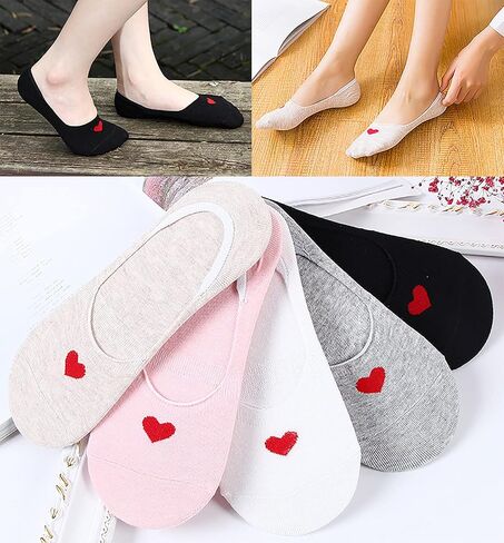 MRYUWB 5 إلى 10 أزواج من جوارب الأطفال البنات بدون عرض، جوارب ناعمة مضادة للانزلاق، جوارب مريحة للغاية للأطفال من سن 6 إلى 15 عامًا (10 أزواج من (أسود، أبيض، رمادي، بيج، وردي))... in Kuwait