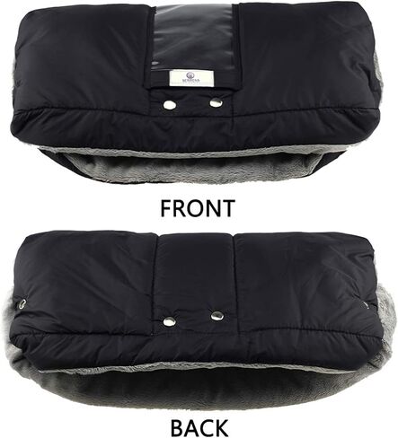 Fleece Stroller Hand Muff, BETITETO Winter Anti-freeze Gloves for Baby Stroller Jogger Pram Water Resistant Warmer Gift for Parents and Caregivers (Black) in Kuwait