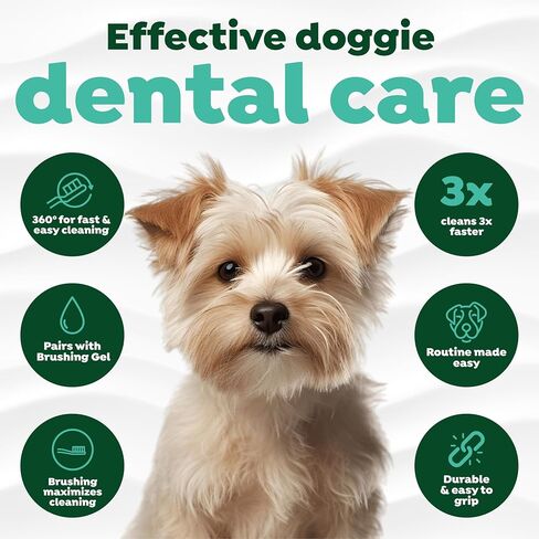 TropiClean Fresh Breath TripleFlex Dog Toothbrush, Small/Medium Dogs in Kuwait