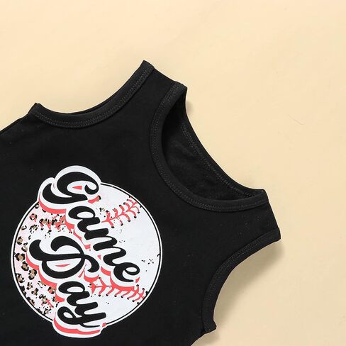 Ledy Champswiin Toddler Girl Summer Clothes Set Sleeveless Tank Tops High-waisted Baseball Shorts Baby Girl Outfits in Saudi Arabia