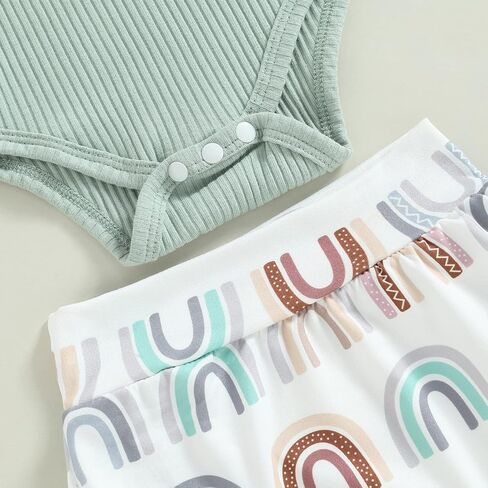 Newborn Baby Girl Summer Clothes Sleeveless Romper Bodysuit Tops Floral Ruffle Shorts+Headband 3pcs Baby Outfits in Kuwait