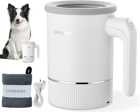 DOGNESS Automatic Dog Paw Cleaner, Electric Paw Washer for Dogs Portable Paw Cleaner Cup, Dog Foot Cleaning Machine USB Rechargeable, Designed for Medium to Large Dogs (Green) in Kuwait