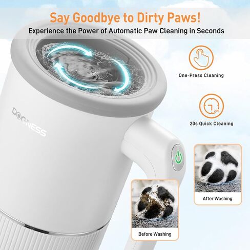 DOGNESS Automatic Dog Paw Cleaner, Electric Paw Washer for Dogs Portable Paw Cleaner Cup, Dog Foot Cleaning Machine USB Rechargeable, Designed for Medium to Large Dogs (Green) in Kuwait