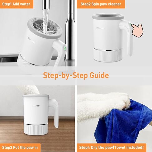 DOGNESS Automatic Dog Paw Cleaner, Electric Paw Washer for Dogs Portable Paw Cleaner Cup, Dog Foot Cleaning Machine USB Rechargeable, Designed for Medium to Large Dogs (Green) in Kuwait