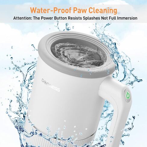 DOGNESS Automatic Dog Paw Cleaner, Electric Paw Washer for Dogs Portable Paw Cleaner Cup, Dog Foot Cleaning Machine USB Rechargeable, Designed for Medium to Large Dogs (Green) in Kuwait