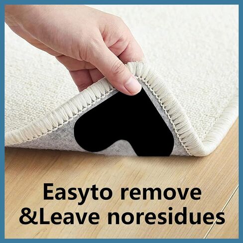 Rug Pad Gripper Non Slip Rug Pads for Hardwood Floors Tiles Area Rugs,Washable Reusable Carpet Grippers Rug Tape Stickers Holder (L-Shape) in Saudi Arabia