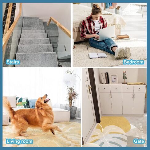 Rug Pad Gripper Non Slip Rug Pads for Hardwood Floors Tiles Area Rugs,Washable Reusable Carpet Grippers Rug Tape Stickers Holder (L-Shape) in Saudi Arabia
