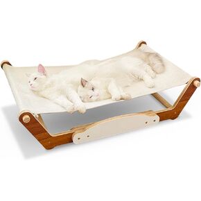 Large Cat Bed Dog/Pet Hammock Bed Free-Standing Sleeping Bed,Solid Wood Frame, Pet Supplies Whole Wash Stable Structure Detachable Excellent Breathability Easy Assembly Indoors Outdoors in Saudi Arabia