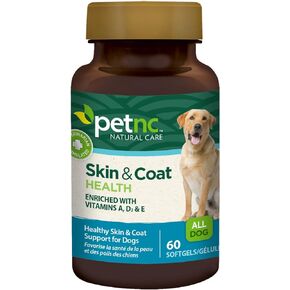 PetNC Natural Care Skin and Coat Soft Chews for Dogs, 60 Count
