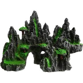 Saim Mountain View Aquarium Ornament Fish Tank Decoration-Small Size