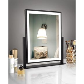 Classic Vanity Mirror with Lights,13 in Tabletop Lighted Makeup Mirror LED Lights for Over Sink, Smart Touch Control, Stepless Dimmable 3 Colors Lighting Modes in Saudi Arabia
