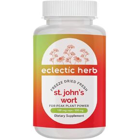 ECLECTIC INSTITUTE Raw Fresh Freeze-Dried Non-GMO St. John's Wort | 120 CT (300 mg) in Kuwait