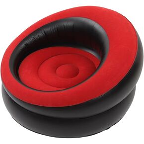 Inflatable Couch, Inflatable Lounge Chair, Foldable Flocking Air Sofa Inflatable Chair, Outdoor Lazy Sofa Couch Beanless Bag Chair, Portable Couch for Hiking, Camping & Picnic (Grey)