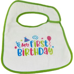 Hello Baby Wonder Baby's First Birthday Bib - 1pk, Multicolor, One Size in Kuwait