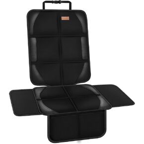 Car Seat Protector Covers - for Child Carseat mat 600d Fabric Waterproof Non Slip Thickest Padding with Storage Pockets Cushion Protectors Large Size Prevent Dirt Scratches Black 1