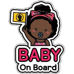 GEEKBEAR Baby on Board Car Sticker - Character Design, Reflective, Weather-Resistant (01. Basic Boy)
