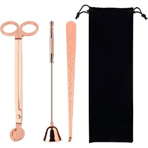 Candle Accessory Set, Candle Wick Trimmer，Candle Cutter, Candle Snuffer, 3 in 1 Candle Care Kit (Rose Gold) in Kuwait