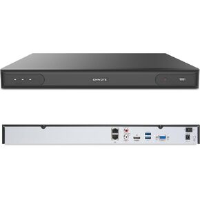 مسجل صوت فيديو ONWOTE 12MP 32 قناة NVR IP Security، مدخل 32CH 12MP/ 8MP/ 6MP/ 5MP، 32CH NVR، 4 فتحات تخزين تدعم 32 تيرابايت، تشغيل متزامن 16CH، يعمل مع مفتاح PoE القياسي in Kuwait