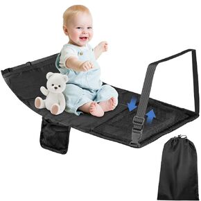 AceList Toddler Airplane Bed - Portable Airplane Seat Extender for Kids with Storage Bag & Mesh Pocket - Baby Travel Essential Footrest - Airplane Must Haves for Toddlers, 17 * 31'' in Kuwait