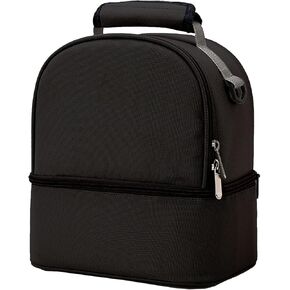 Yitengteng Double Layer Breastmilk Cooler Bag with Ice Pack,Breast Milk Cooler on The Go,breastmilk Cooler Bag Keep It Fresh (Black)
