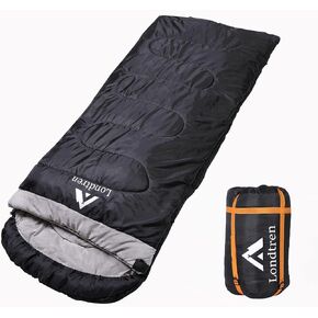 LONDTREN Large 0 Degree Sleeping Bags for Adults Cold Weather Sleeping Bag Camping Winter Below Zero 20 15 Flannel Big and Tall XXL