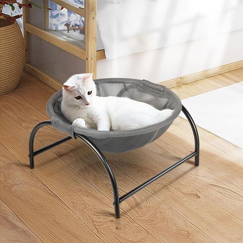 JUNSPOW Medium Cat Bed, Detachable, Breathable Mesh, Easy Assembly, Suitable for Indoor and Outdoor Use in Kuwait