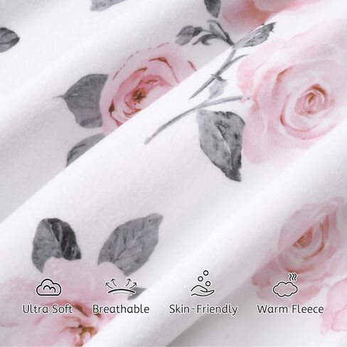 PHF 3 Pack Soft Micro-Fleece Baby Sleep Sack, 12-18 Months Warm Baby Wearable Blanket, 2-Way Zipper Sleeping Bags, Comfy Toddler Sleeping Sack for Baby Girls, Large Size, Snow White&Grey&Pink in Kuwait