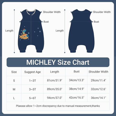 حقيبة نوم بسحاب بدون أكمام للأطفال من MICHLEY، كيس نوم للخريف والشتاء، بطانيات بوليستر يمكن ارتداؤها للأطفال الصغار والبنات، الدب، مقاس صغير in Saudi Arabia