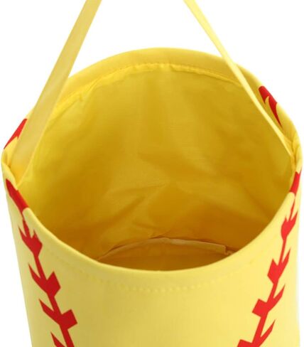 Baseball Basket Easter Baskets for Kids Canvas Easter Eggs Hunt Baskets Halloween Basket Trick or Treat Basket Bucket Tote for Easter Halloween Parties (Baseball) in Saudi Arabia