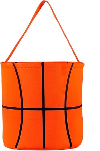 Baseball Basket Easter Baskets for Kids Canvas Easter Eggs Hunt Baskets Halloween Basket Trick or Treat Basket Bucket Tote for Easter Halloween Parties (Baseball) in Saudi Arabia