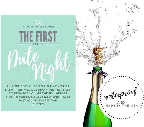 6 Mommy's First Milestone Wine Labels and Stickers, Great Baby Shower and Pregnancy Gift Ideas for Mom To Be, Funny Mom's First Moments After Having New Baby Girl or Boy – By Harper & Ivy Designs in Saudi Arabia