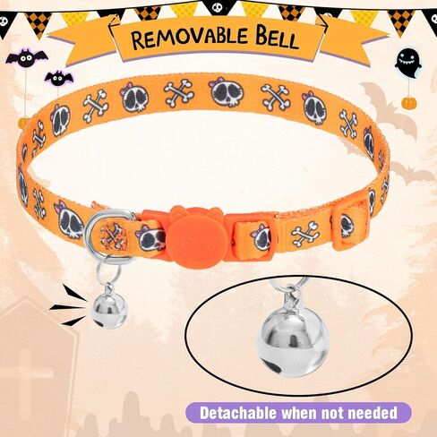 PUPTECK Breakaway Valentine Cat Collar with Bell Charm, 2 Packs Adjustable Kitty Collars Pink & Red Love Pattern, 7.8-11.8 in in Kuwait