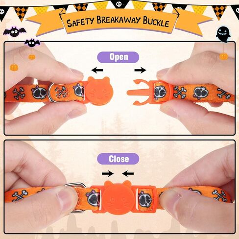 PUPTECK Breakaway Valentine Cat Collar with Bell Charm, 2 Packs Adjustable Kitty Collars Pink & Red Love Pattern, 7.8-11.8 in in Kuwait